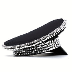 Crystal Rhinestone Bride Military Hat Hen Do Hip Hop Bridal Captain