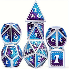 7pcs Metal Dice Set for Board Games & Collectors - Perfect Gift for Holidays