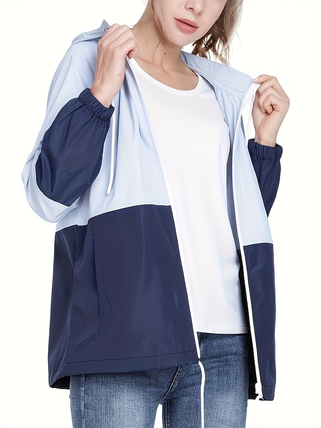 Women's Waterproof Hooded Raincoat Lightweight Packable Rain Jacket