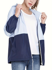 Women's Waterproof Hooded Raincoat Lightweight Packable Rain Jacket