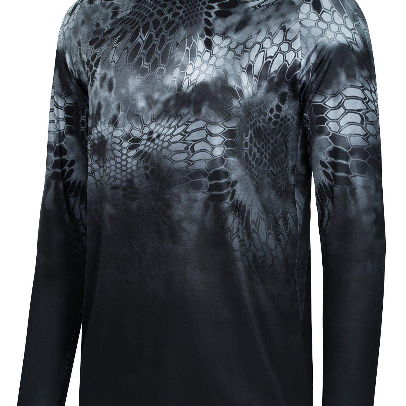 Men's Tie Dye Long Sleeve Motorcycle T-shirt Quick Drying Outdoor Top