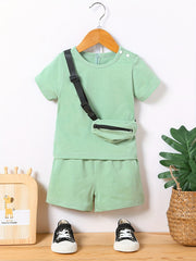 Toddler Boys Casual Short Sleeve T-shirt and Shorts Set
