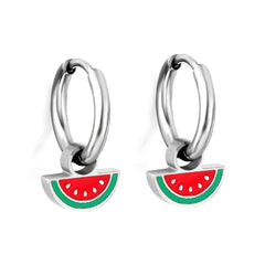 Fruits Drop Earrings For Girls - Little Cherry Strawberry Watermelon Shaped