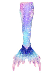 Mermaid Tail Costume Swimsuit With Monofin For Girls