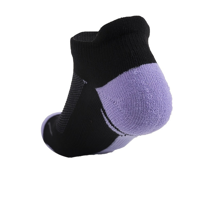 AceFine 6 Pairs Colorblock Ankle Socks Athletic Fitness Women's Stockings
