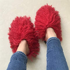 Women's Faux Fur Slippers Slip On Flat Casual Comfortable Indoor Shoes