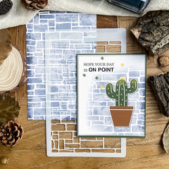 Bricks Background Layering Stencil for Scrapbook Painting Embossing