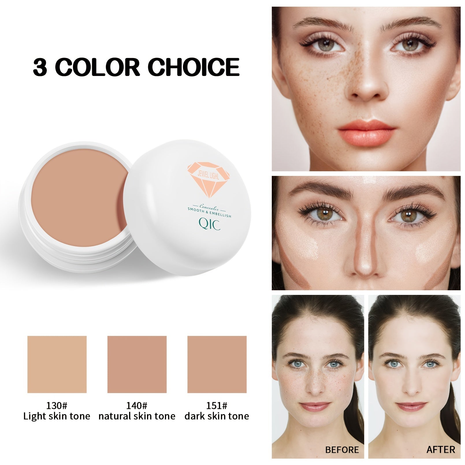 Soft Skin Concealer Foundation Brighten & Moisturize Long Lasting Makeup