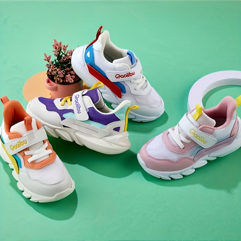 Breathable Kids Sneakers w/ Non Slip Soles & Hook Loop Closure