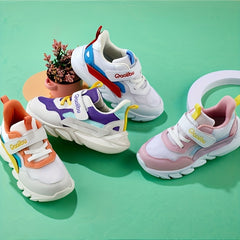 Breathable Kids Sneakers w/ Non Slip Soles & Hook Loop Closure