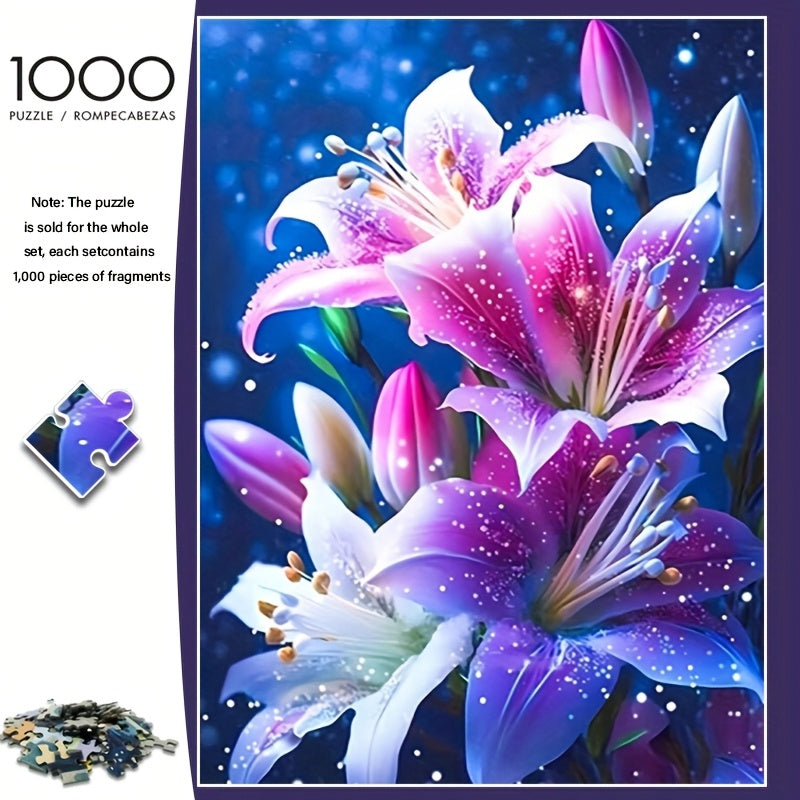 1000pcs Wildflower Puzzle Scratch Resistant Waterproof Advanced Skill Level