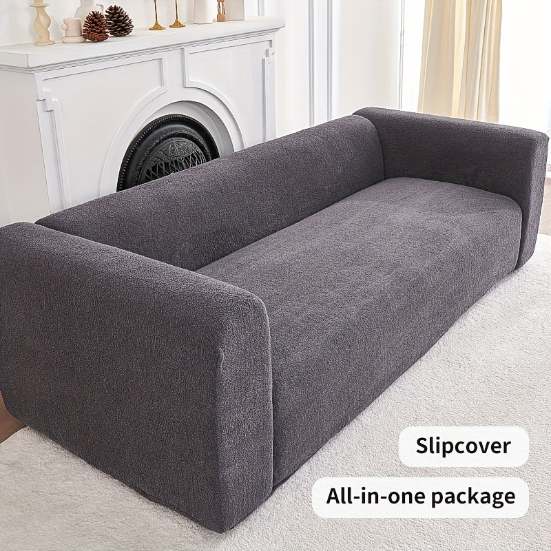 Soft & Elastic Sofa Slipcover Solid Non-slip Furniture Protector