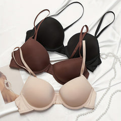 3pcs Solid T Shirt Bras Push Up Bra Women's Lingerie & Underwear