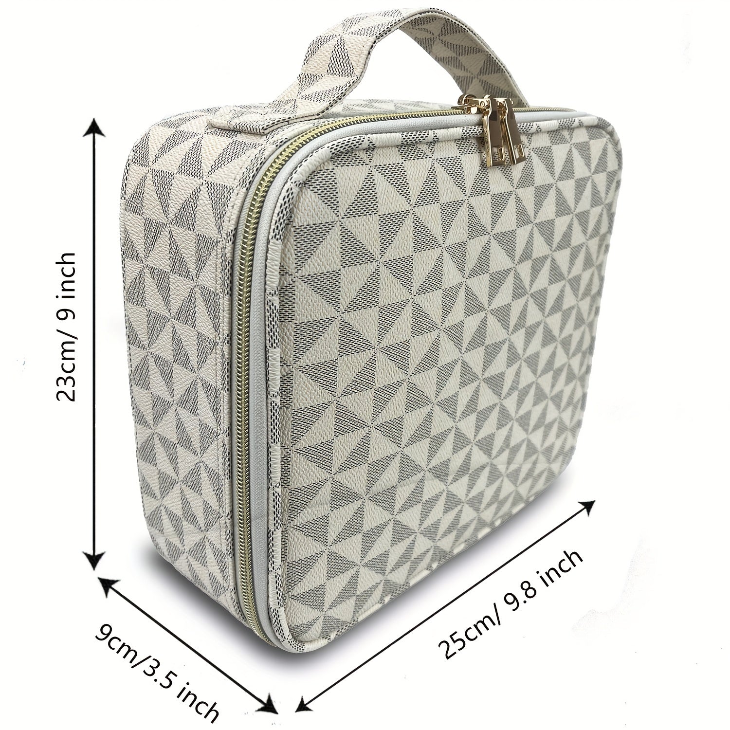 Windmill Pattern Makeup Bag Cosmetic Bag with Adjustable Dividers