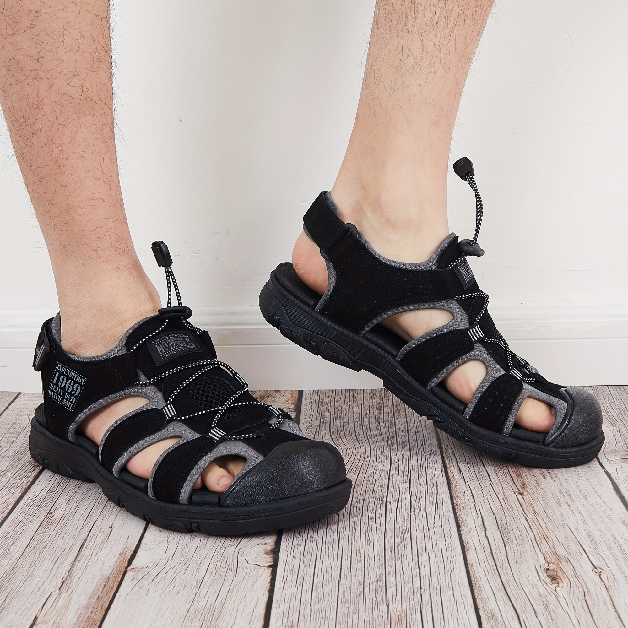 Men's Anti Collision Sandals Wear Resistant Non Slip Outdoor Shoes