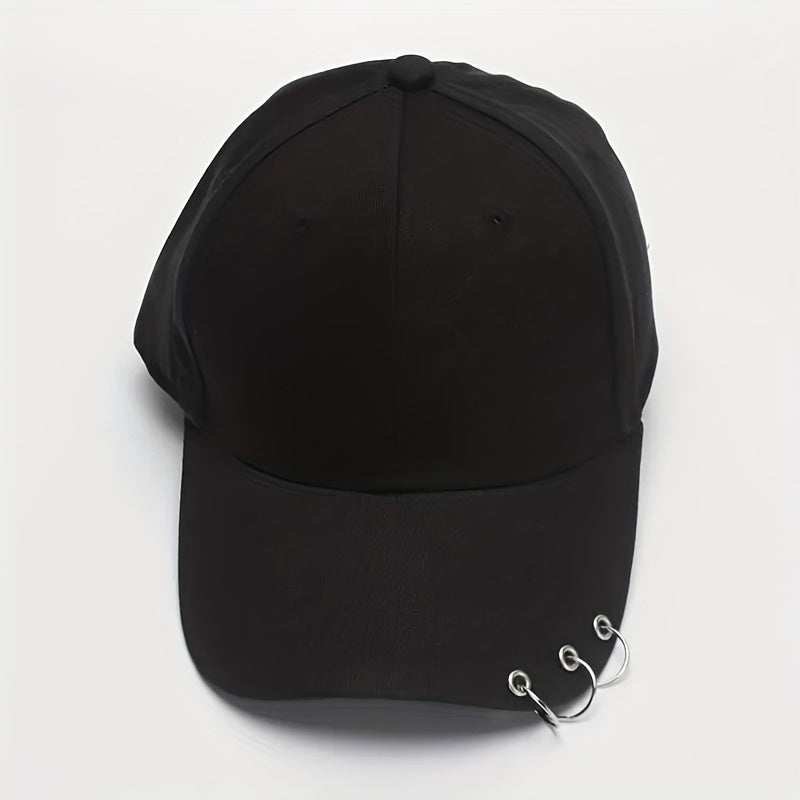 Hip Hop Men's Baseball Cap With Ring Circle Snapback Hats - Adjustable Style