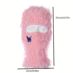 Unisex Thermal 1 Hole Winter Balaclava Hat With Embroidered Butterfly