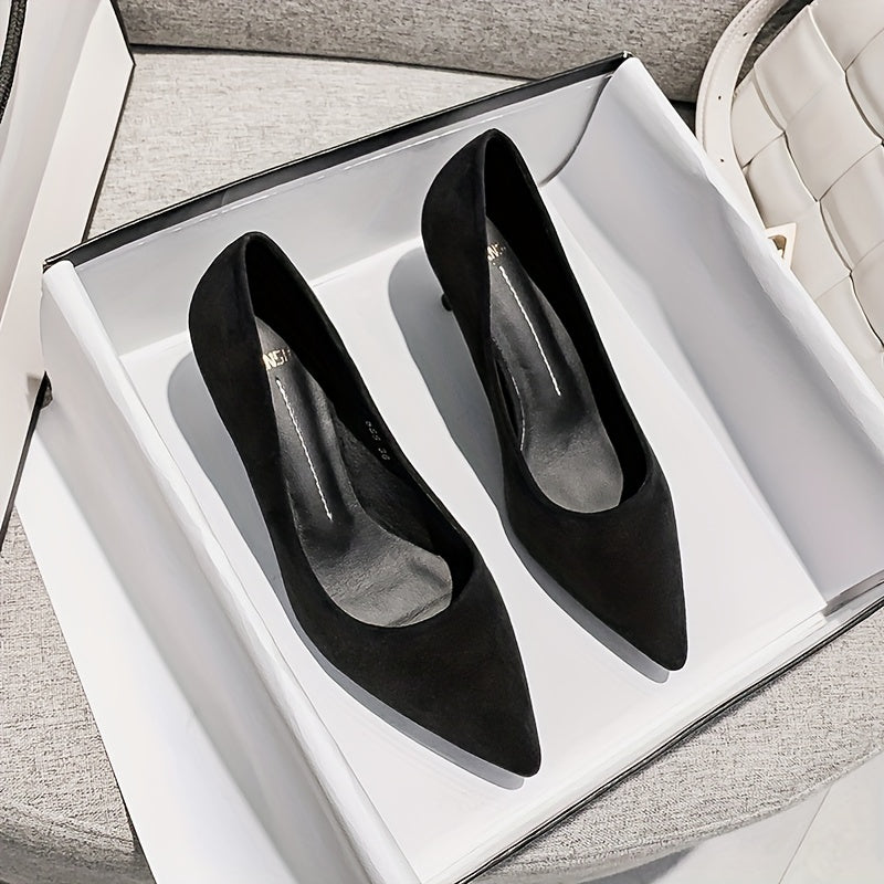 Women's Pointed Toe Kitten Heels Court Pumps