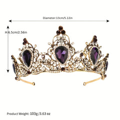 Crystal Alloy Headband Rhinestone Tiara Headdress For Girls Women