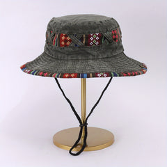Vintage Distressed Boonie Hat Outdoor Fishing Sun Hat