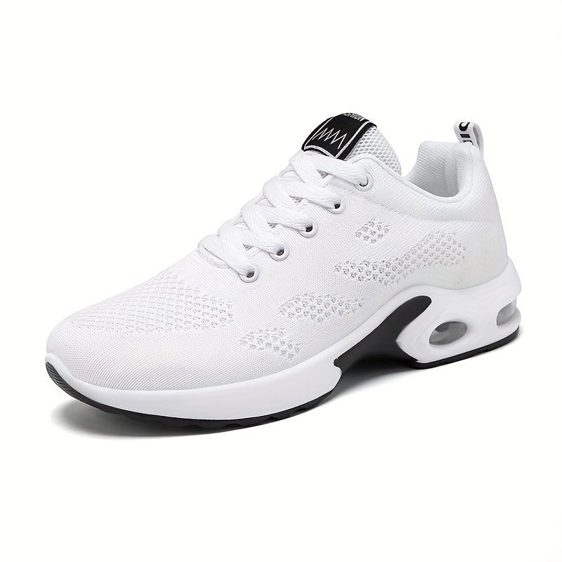 Women's Breathable Mesh Sneakers Casual Lace Up Air Cushion Shoes Comfortable