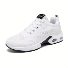 Women's Breathable Mesh Sneakers Casual Lace Up Air Cushion Shoes Comfortable