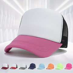 Mesh Breathable Trucker Hats Couple Baseball Cap Sunscreen Candy Sports Hat