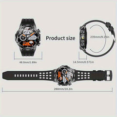 Outdoor Smart Watch with LED Flashlight 800mAh