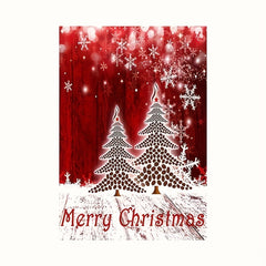1pc Merry Christmas Garden Flag Red Christmas Tree Pattern 12in 18in