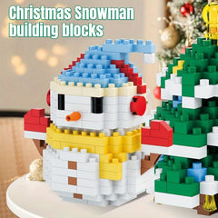 Christmas Characters Building Blocks Toys Santa Train Snowman Reindeer