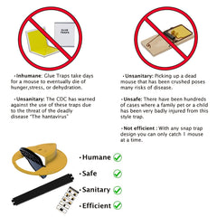1pc Auto Reset Flip Mousetrap Catch Indoor Outdoor Trap Door Style