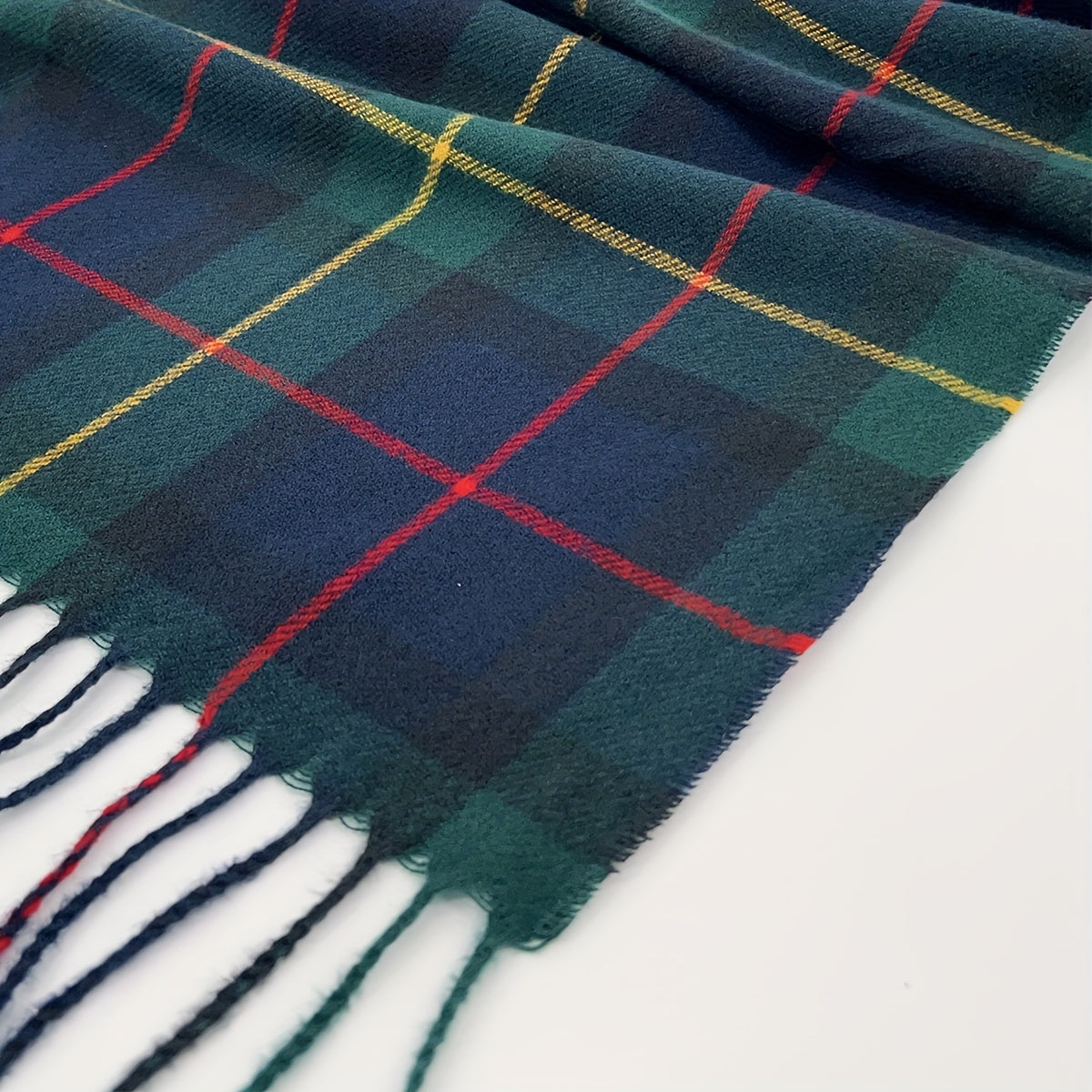 Men's Plaid Checked Scarf for Winter