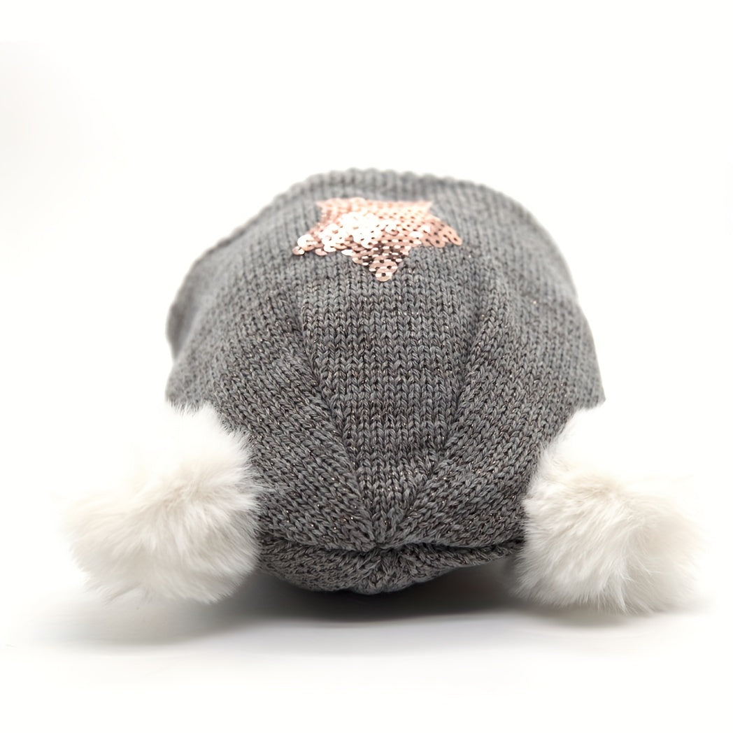 Star Pattern Knitted Baby Hat Warm Beanie