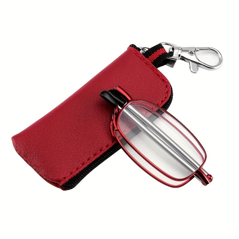 Compact Folding Readers Clear Lens Light Glasses Spring Hinge