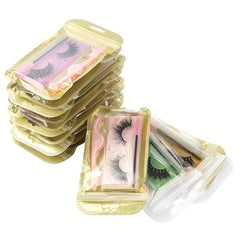 3D Fluffy Curly False Eyelashes Set with Tweezers and Brush