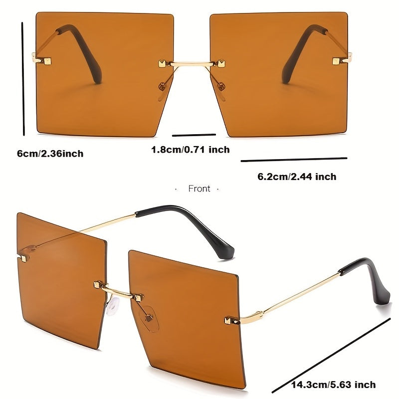 Men Square Frame Sunglasses Outdoor UV Protection