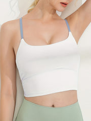 Shockproof Yoga Bra Spaghetti Straps High Stretch Sports Top
