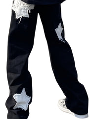 Y2K Loose Fit Patchwork Jeans Men's Street Style Denim Pants