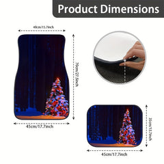 Christmas Trees Pattern Car Seat Covers Set