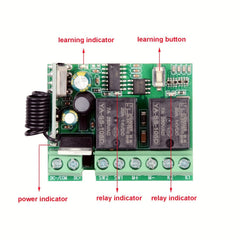 DC Motor Remote Control Switch 433Mhz 10A Forward Reverse Relay 8V-36V