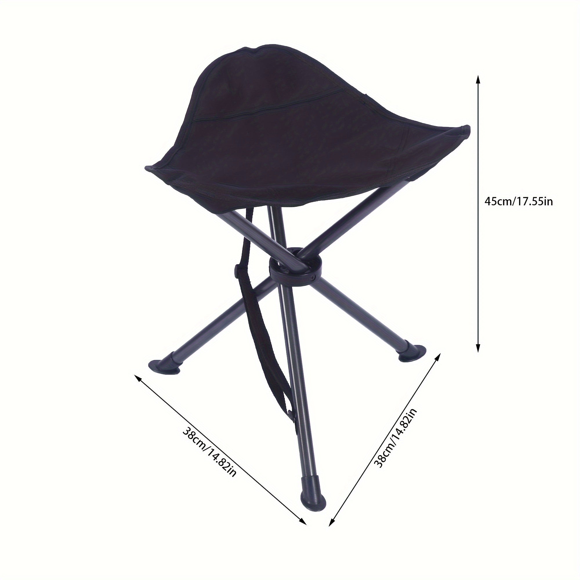 Portable Triangle Stool Telescopic Folding Stool for Outdoor Fishing Camping