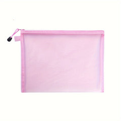 10pcs Large A4 Mesh Zipper Pouch File Bags for Classroom Organization