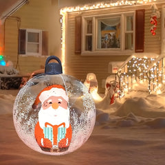Large Inflatable Christmas Ball with LED Lights