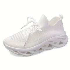 Women's Breathable Flying Woven Sneakers Casual Running Shoes