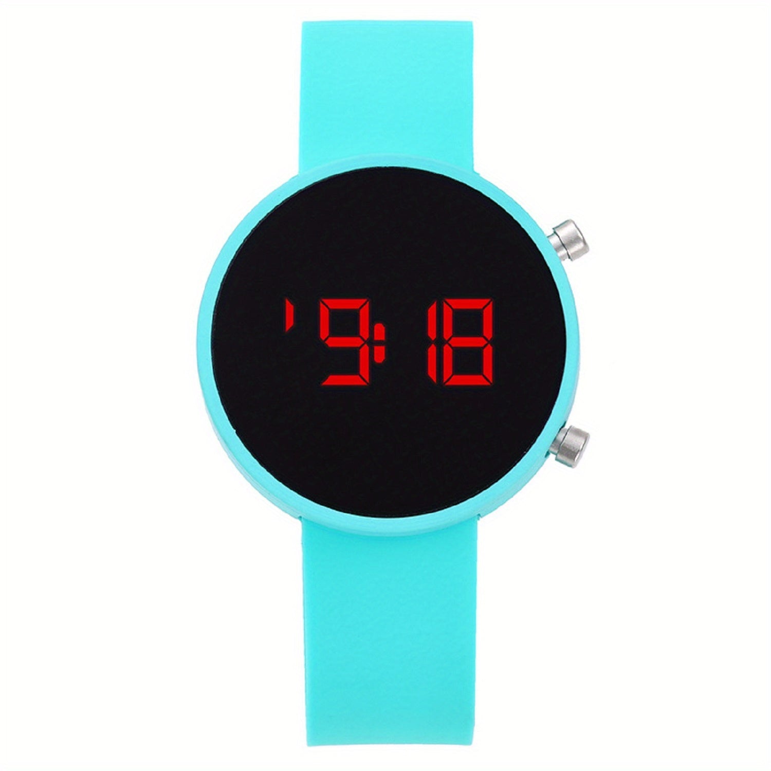 Electronic Watch Silicone Strap LED Display Alloy Case for Time Date