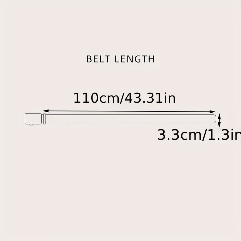 Men's M Pattern Buckle Belt for Outdoor Party Business