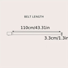Men's M Pattern Buckle Belt for Outdoor Party Business