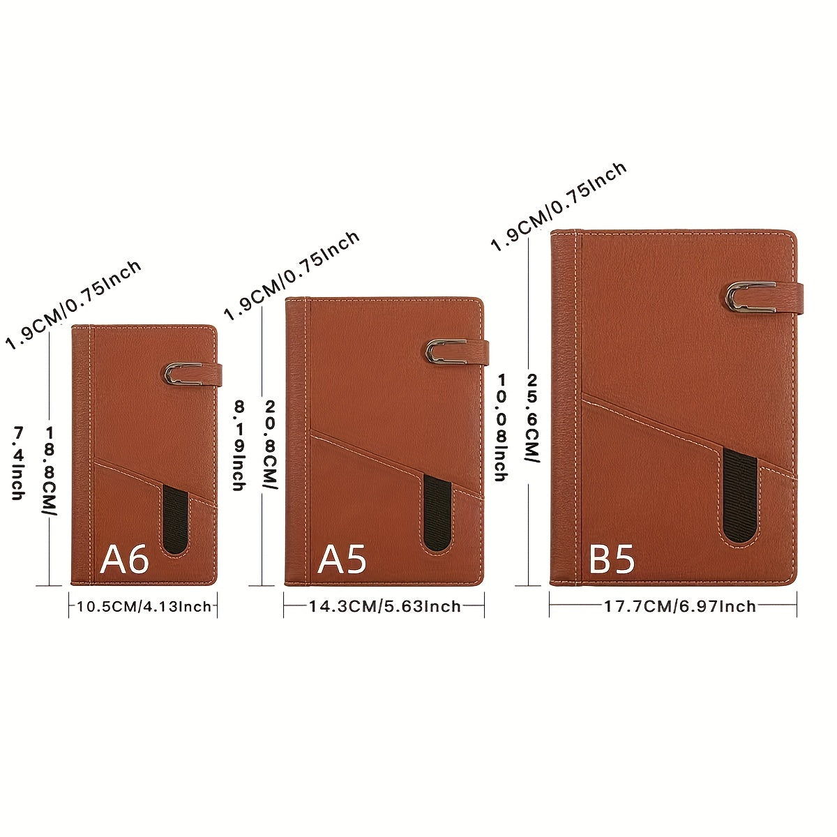 192 Pages Leather Surface Notebook A6/A5