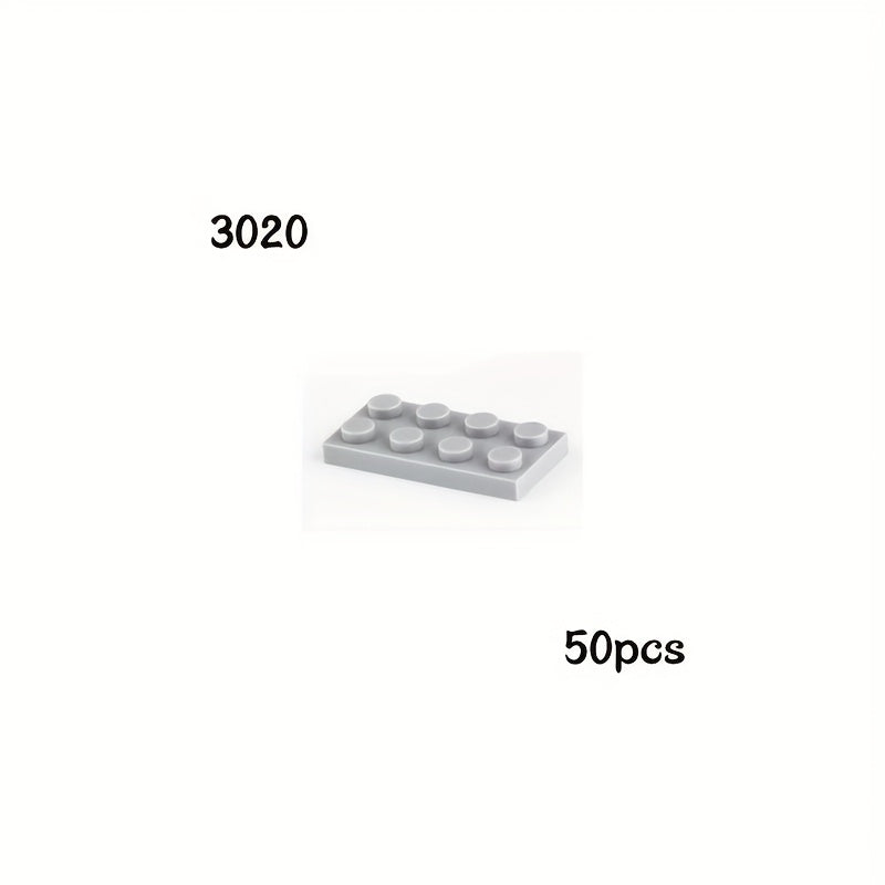 50pcs Bulk Building Blocks Thin Figure Bricks 2X4 Dots Educational