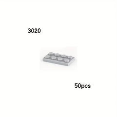 50pcs Bulk Building Blocks Thin Figure Bricks 2X4 Dots Educational